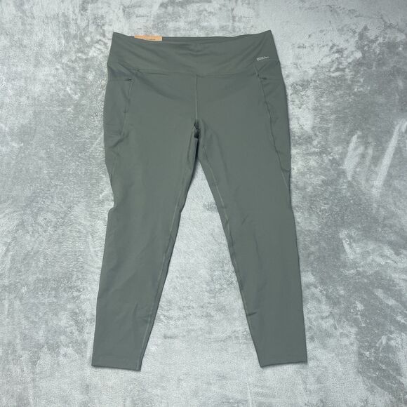 Eddie Bauer Women's XXL Trail Tight Leggings Green a2283 - Picture 2 of 9